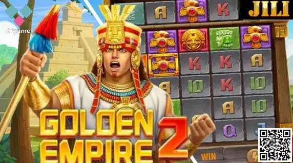 Golden Empire 2 no 9fgameofficial.com com tema asteca dourado